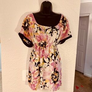 Pink and Yellow Flower Tunic
